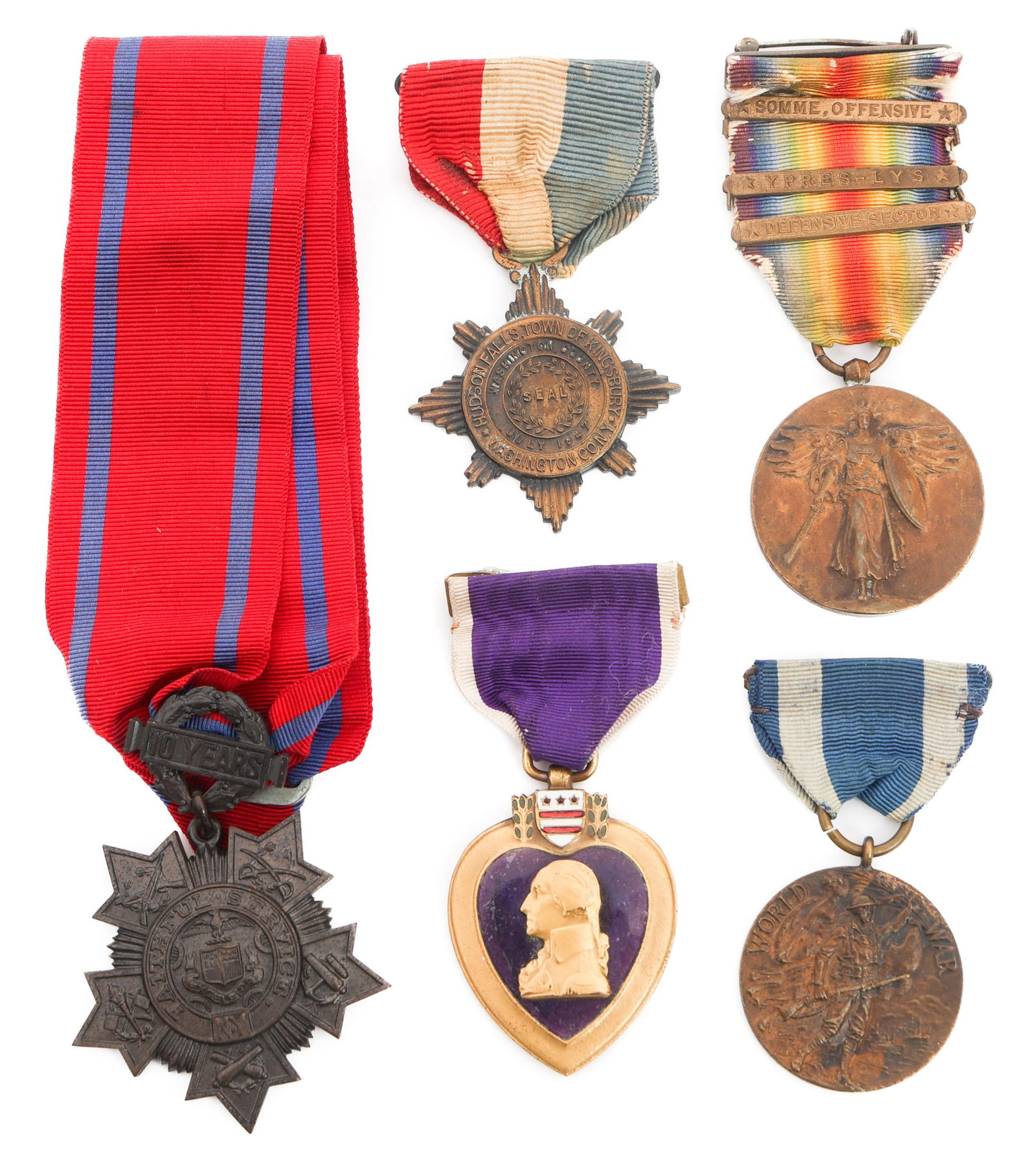 WWI US ARMED FORCES NAMED PURPLE HEART GROUPING (1 of 15)
