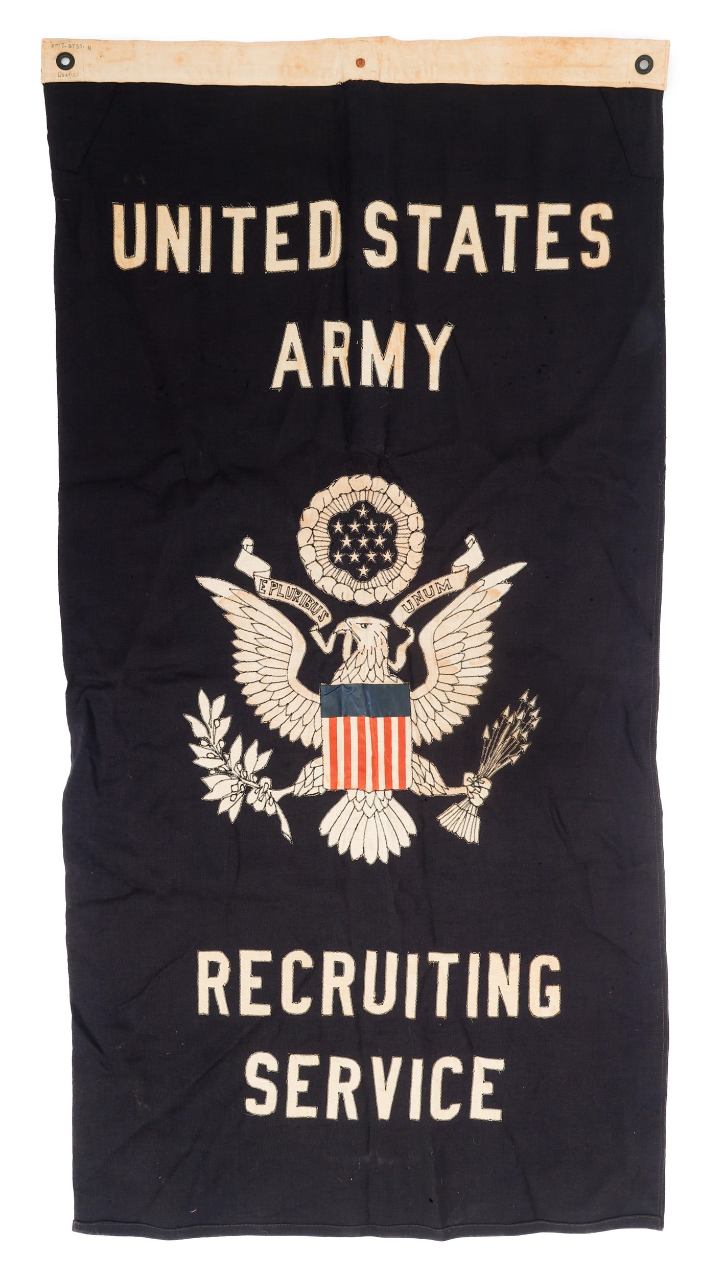 WWII UNITED STATES ARMY RECRUITING SERVICE BANNER (1 of 9)