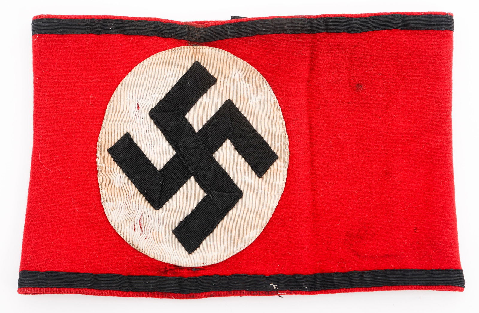 WWII GERMAN SS MEMBERS BEVO ARMBAND: WWII GERMAN SS MEMBERS BEVO ARMBAND WWII German SS Members Bevo Armband. Stitched BeVo on light cotton construction. RZM tag.