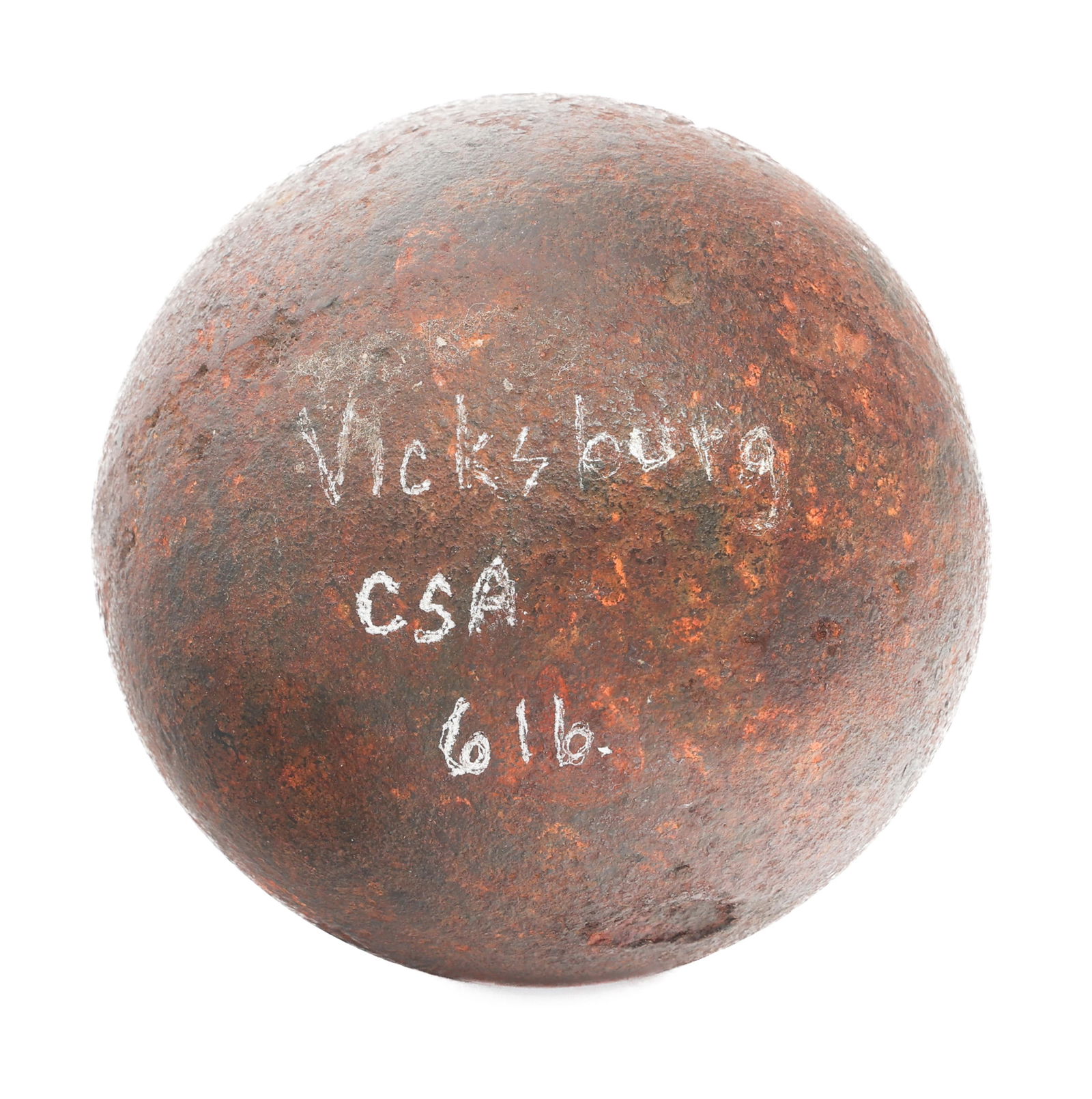 CIVIL WAR VICKSBURG RECOVERED CSA 6 LB CANNON BALL (1 of 5)