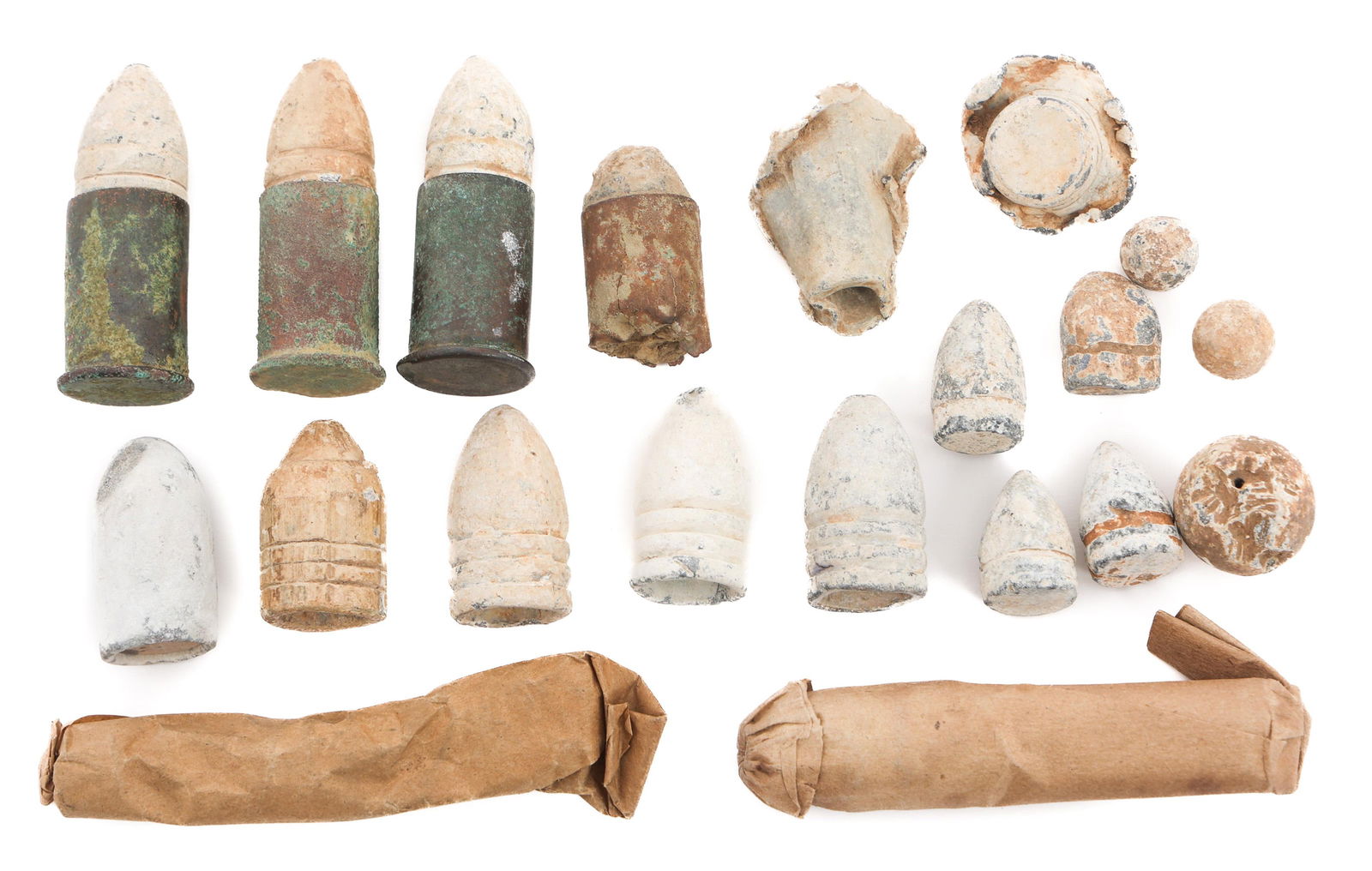 CIVIL WAR US .58 CAL PAPER PACKAGES & DUG RELICS (1 of 5)
