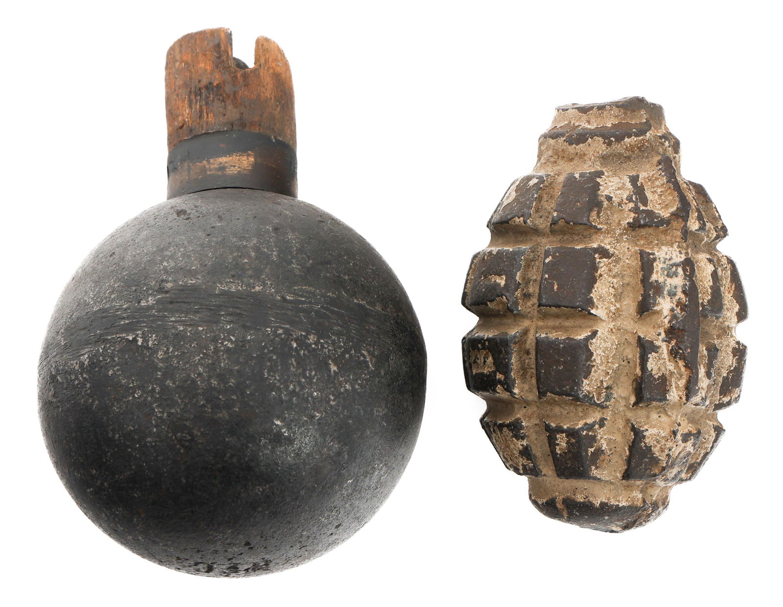 WWI FRENCH F1 & M14 HAND BALL GRENADES (1 of 10)