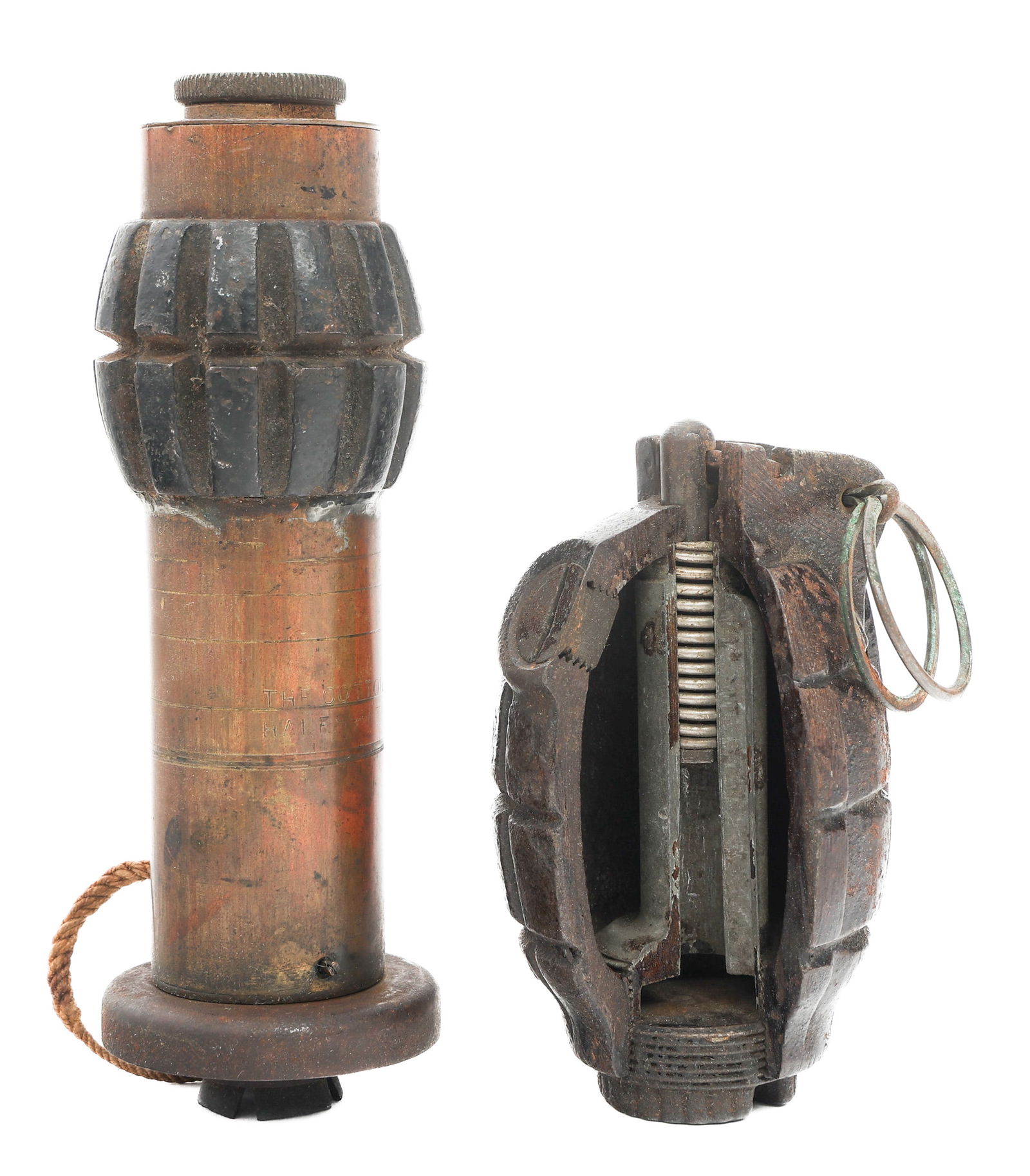 WWI BRITISH DEACTIVATED HAND & RIFLE GRENADES (1 of 9)