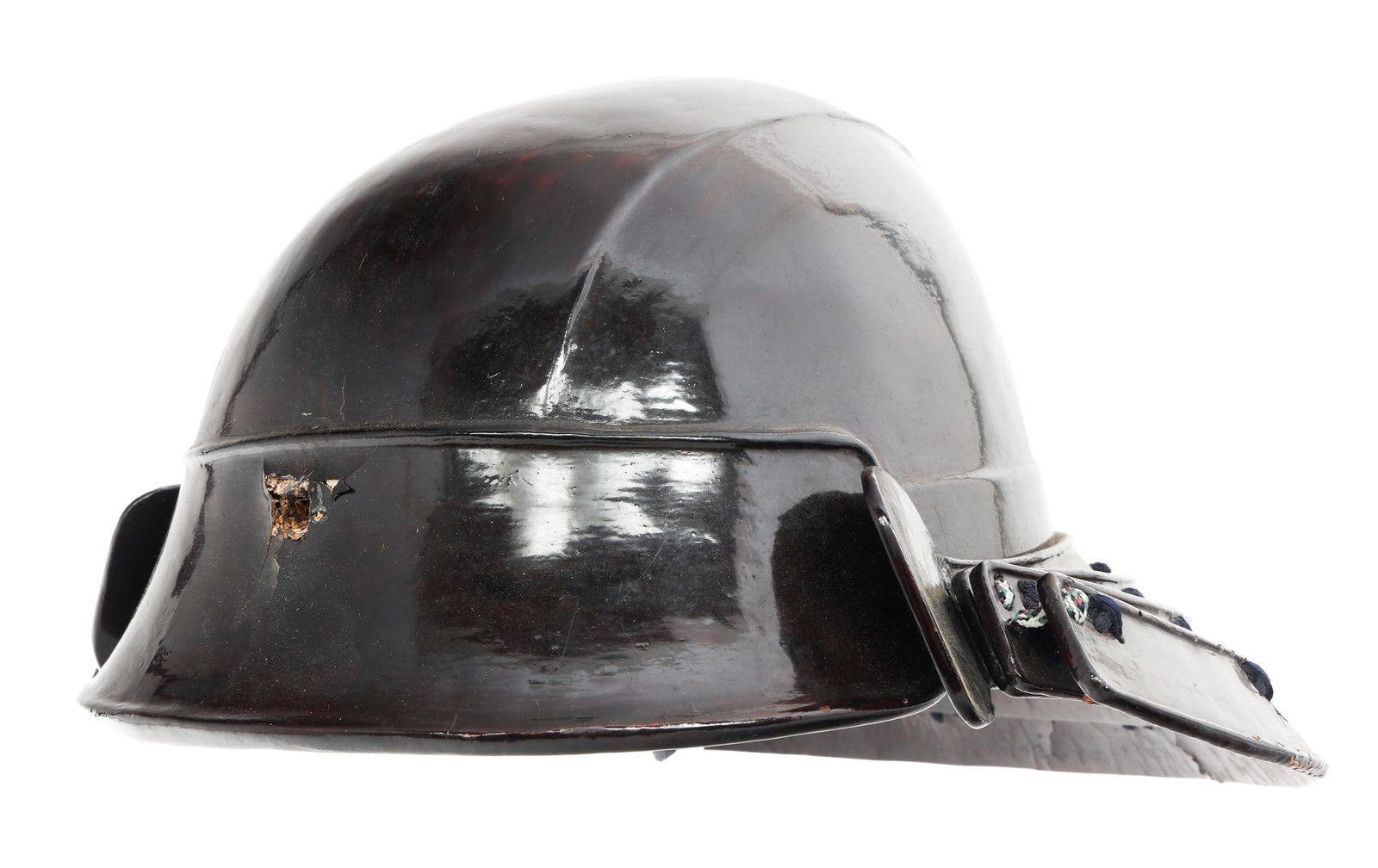 JAPANESE KABUTO HELMET & SHIKORO LACQUERED WOOD (1 of 10)