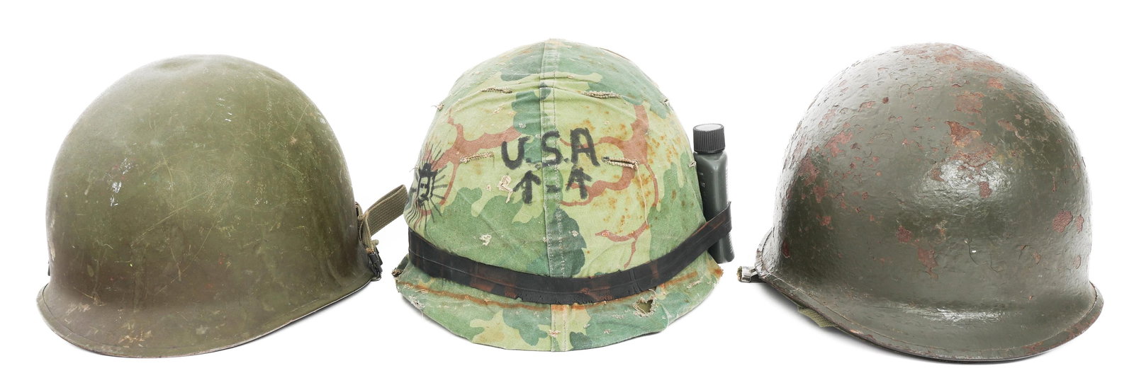 VIETNAM WAR US ARMY M1 COMBAT HELMETS (1 of 18)