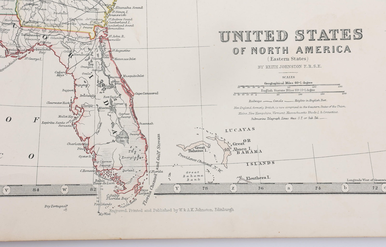 19th C. EASTERN US MAP by KEITH JOHNSTON - 4