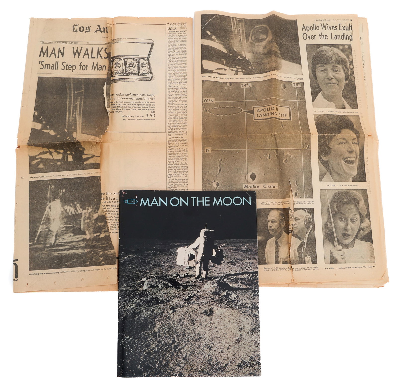 1969 APOLLO 11 LA TIMES NEWSPAPER & BOOK (1 of 8)