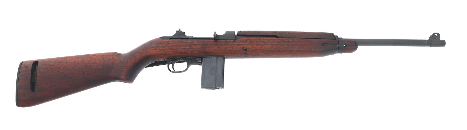 1943 WWII US SAGINAW SG M1 .30 CALIBER CARBINE: 1943 WWII US SAGINAW SG M1 .30 CALIBER CARBINE 1943 US Saginaw SG M1 .30 caliber carbine. First production block. Muzzle gauges 2.5. Receiver stamped U.S. Carbine - Cal. 30 M1 and Saginaw SG. Recoil p
