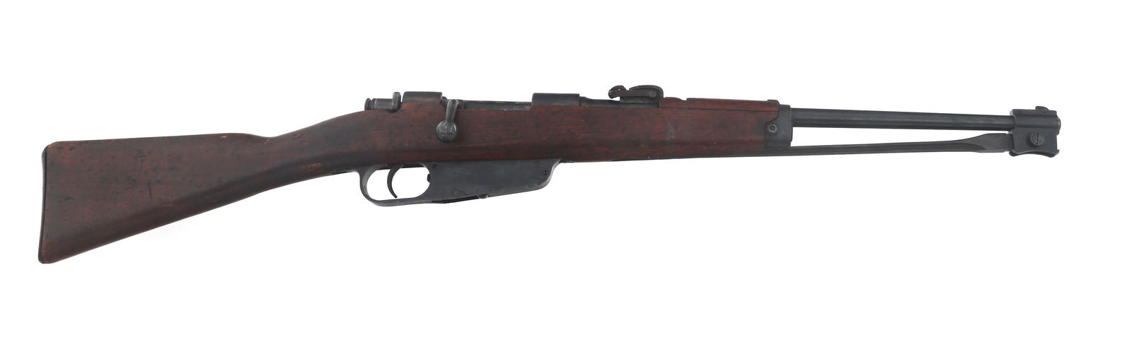 WWII ITALIAN FNA BRESCIA MODEL 1891 CARBINE: WWII ITALIAN FNA BRESCIA MODEL 1891 CARBINE WWII Italian FNA Brescia Model 1891 6.5x52mm caliber bolt action Carcano cavalry carbine. Import stamped PWA. Barrel stamped FNA-B. Stock and barrel stamped