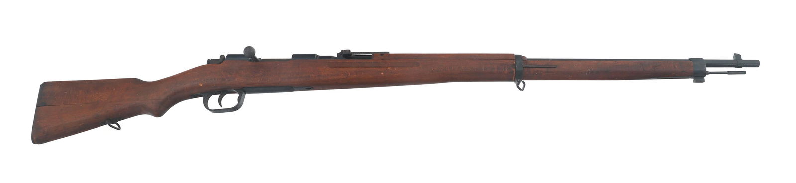JAPANESE TYPE I 6.5X50mm CARCANO RIFLE: JAPANESE TYPE I 6.5X50mm CARCANO RIFLE Japanese Type I 6.5x50mm caliber bolt action Carcano rifle. Blued finish. Adjustable rear sight. Bayonet lug. Cleaning rod. Sling mounts. Wood stock with steel b