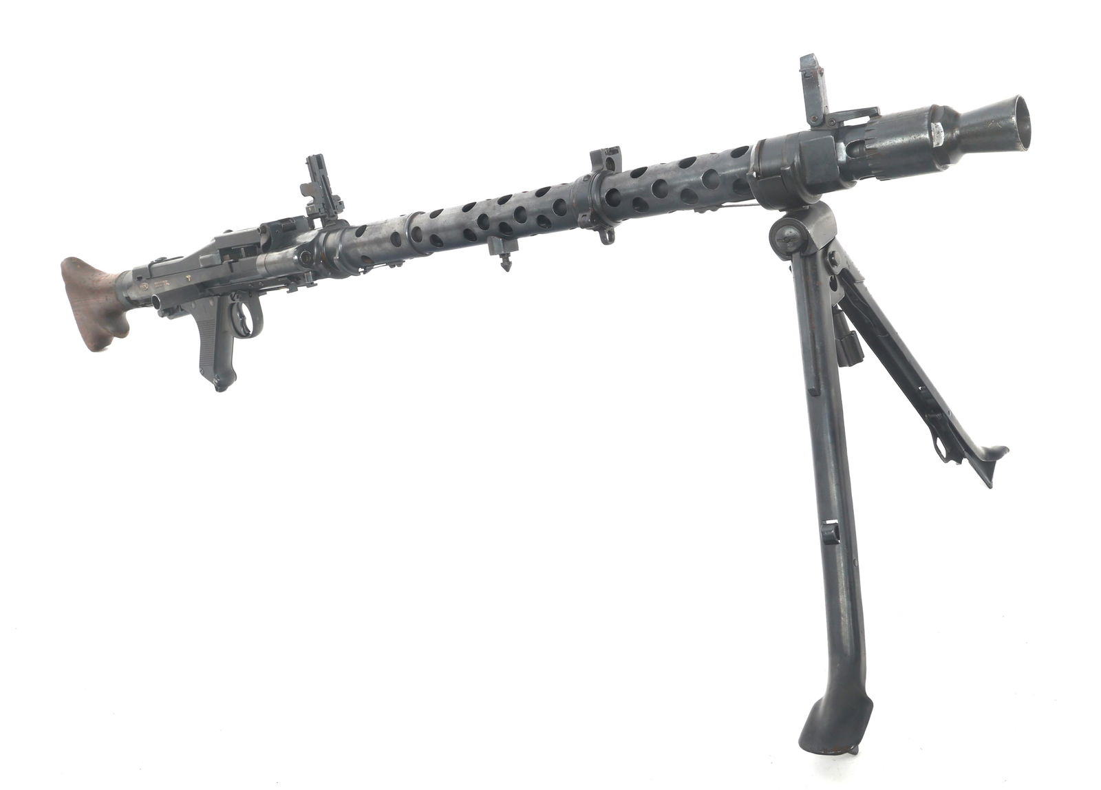 TNW MODEL MG-34 7.92x57mm CAL SEMI AUTO RIFLE: TNW MODEL MG-34 7.92x57mm CAL SEMI AUTO RIFLE TNW Model MG-34 7.92x57mm caliber semi automatic rifle. Receiver stamped dfb - 41 - 8367 - Reichsadler - WaA4 - lined out 6934. Top cover stamped bpr -