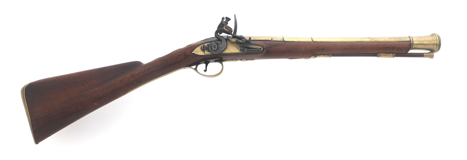BLYTH LONDON BRASS FLINTLOCK BLUNDERBUSS (1 of 11)
