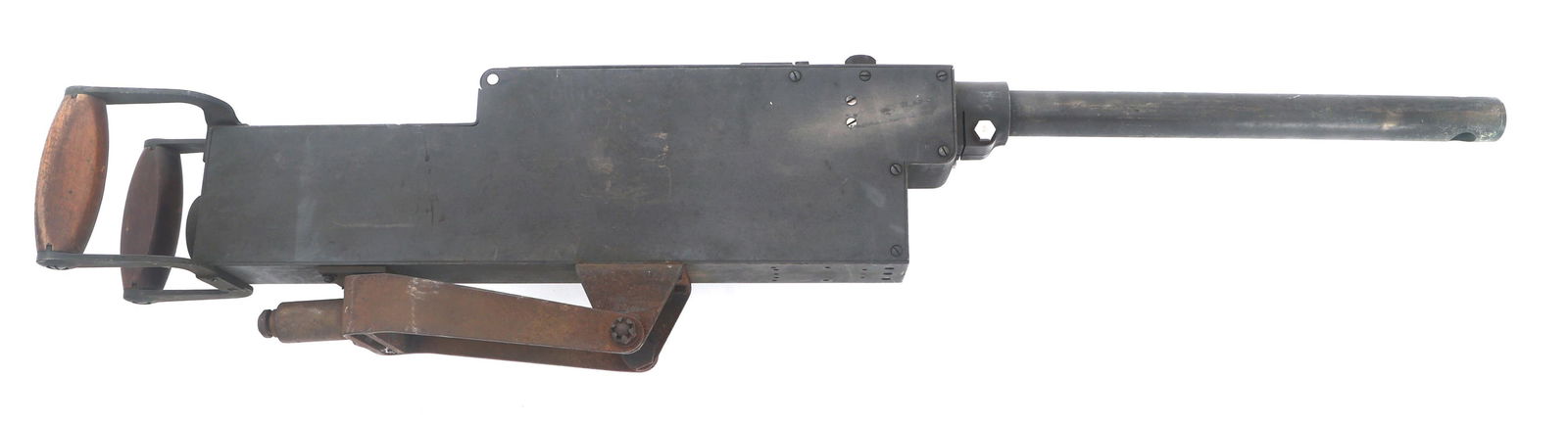 US NAVY FAIRCHILD MODEL CG-16 CAMERA GUN BODY: US NAVY FAIRCHILD MODEL CG-16 CAMERA GUN BODY US Navy Fairchild Aviation Corp model CG-16 Machine Gun camera body. Pintle mount. Missing sights and trigger mechanism. No internal camera components. Si