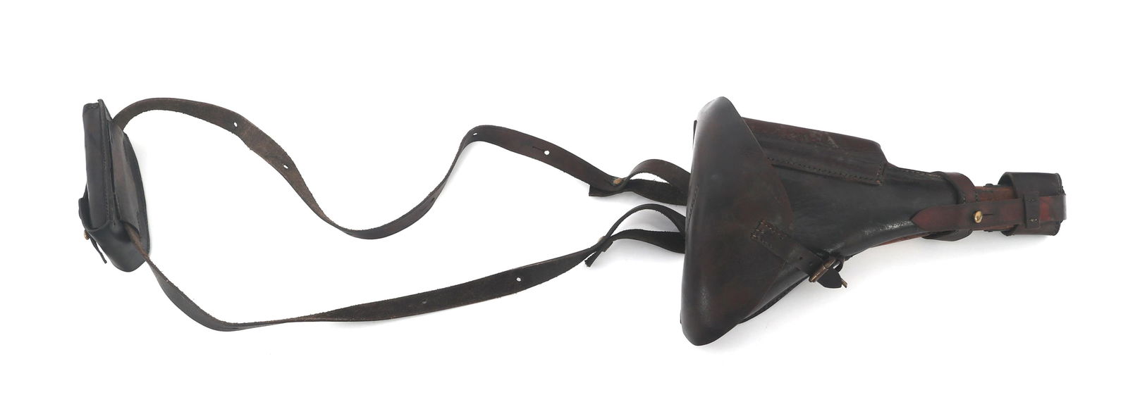 LEATHER LUGER PISTOL HOLSTER WITH STOCK (1 of 5)