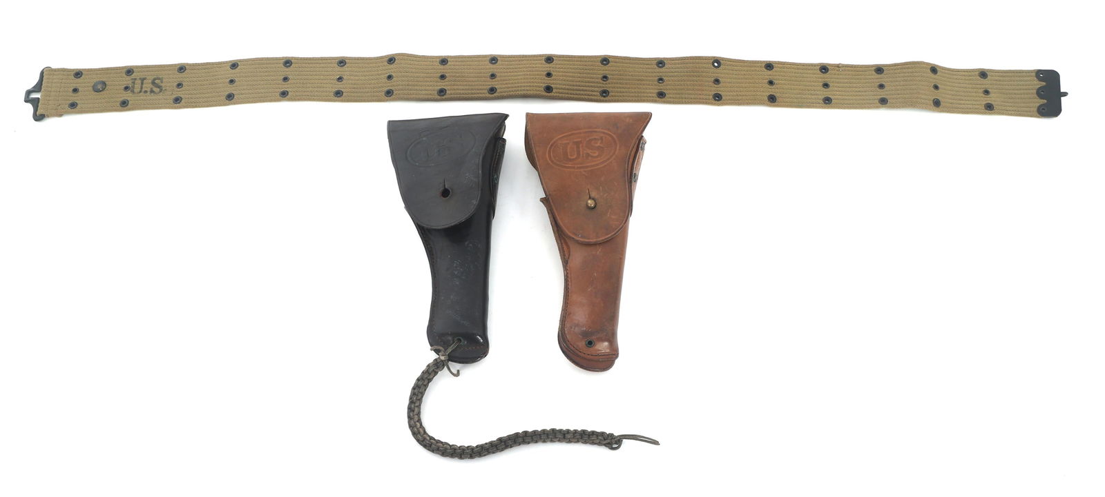 WWII US ARMY MODEL 1916 LEATHER HOLSTERS (1 of 8)