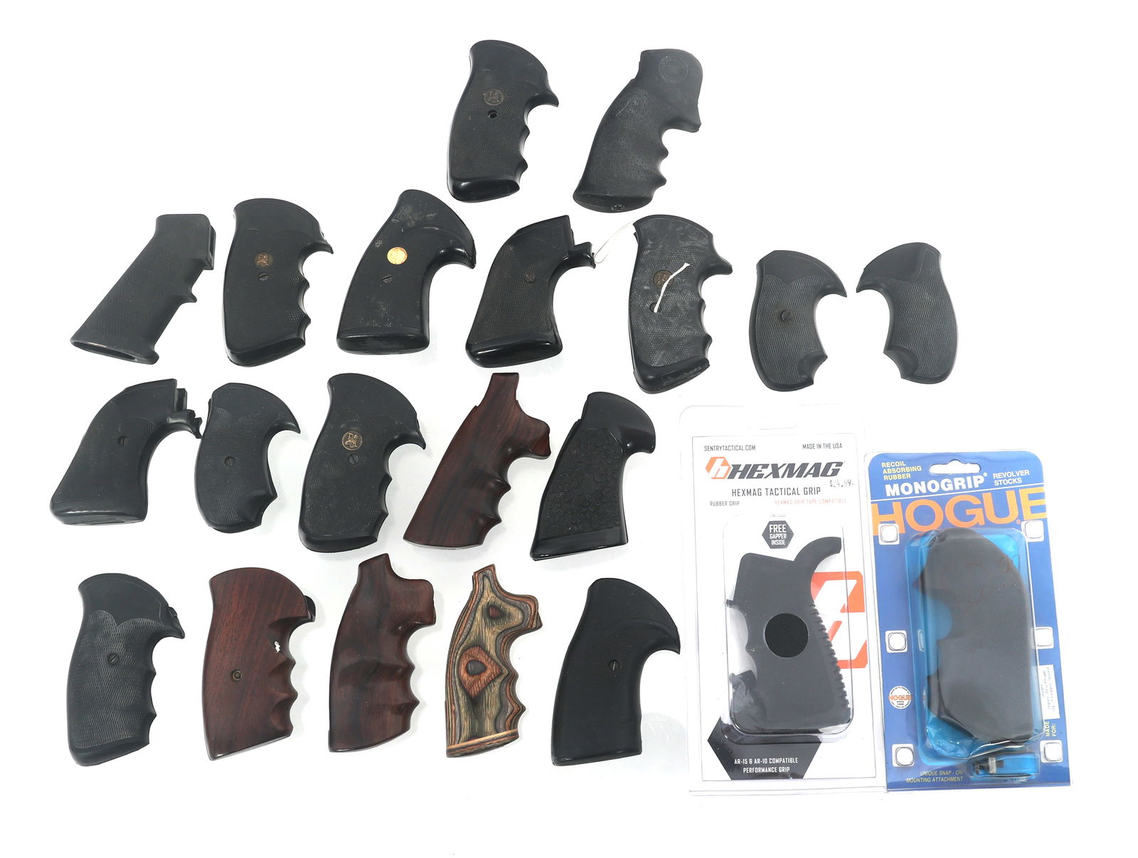 REVOLVER GRIPS: REVOLVER GRIPS Revolver grips. Rubber, wood, and composite, Brands include Hogue, Hexmag, Pachmayer, and more. Note: Shipping & Payment Shipping: In-house shipping is available. We remain committed to