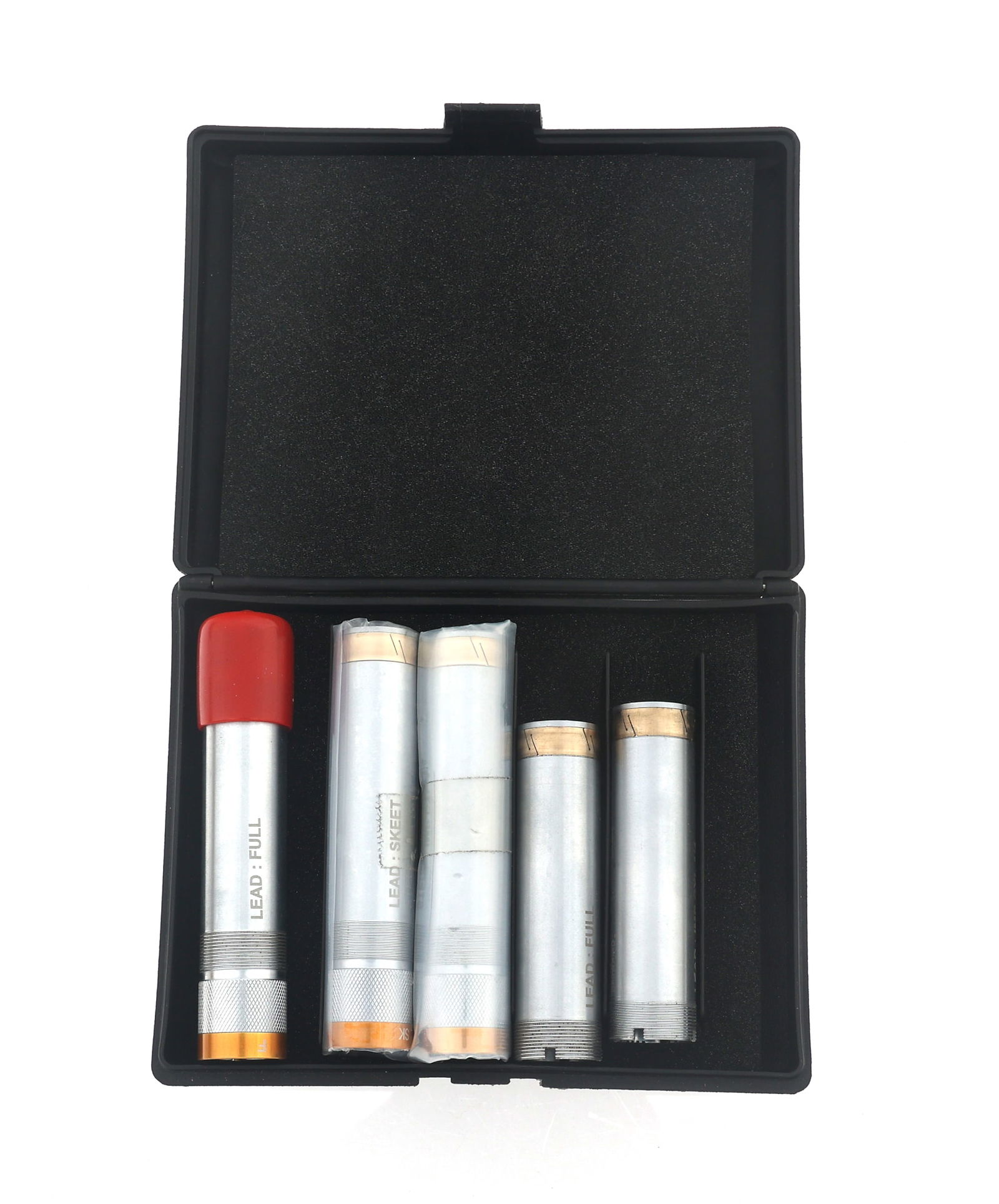 BROWNING INVECTOR DS 12 GAUGE SHOTGUN CHOKE SET: BROWNING INVECTOR DS 12 GAUGE SHOTGUN CHOKE SET Browning Invector DS 12 gauge shotgun choke set in case. A) Extended Full. B) Extended Skeet. C) Extended Improved Cylinder. D) Full E) Improved Cylinde