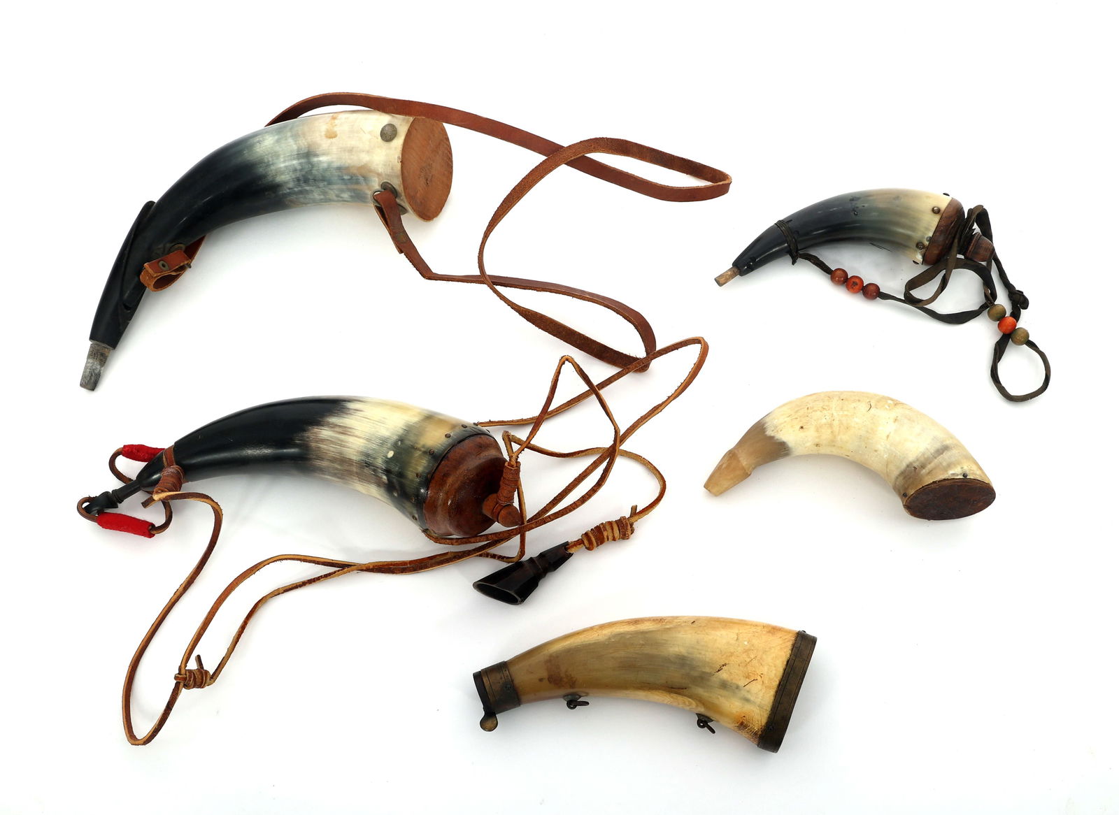 MODERN POWDER HORNS - LOT OF 5 (1 of 11)