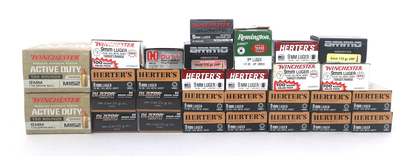 9x19mm CALIBER PISTOL AMMUNITION - 45 POUNDS TGW (1 of 4)