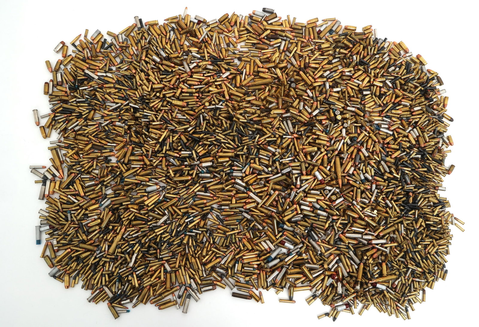 HANDGUN AND RIFLE AMMUNITION - 65 POUNDS TGW: HANDGUN AND RIFLE AMMUNITION - 65 POUNDS TGW 65 Pounds total gross weight handgun and rifle ammunition. Calibers: .357 Magnum, .45 ACP, 9x19mm, .308, 5.56mm, 40 S&W, .17 HMR, .22 LR, and more. Caliber