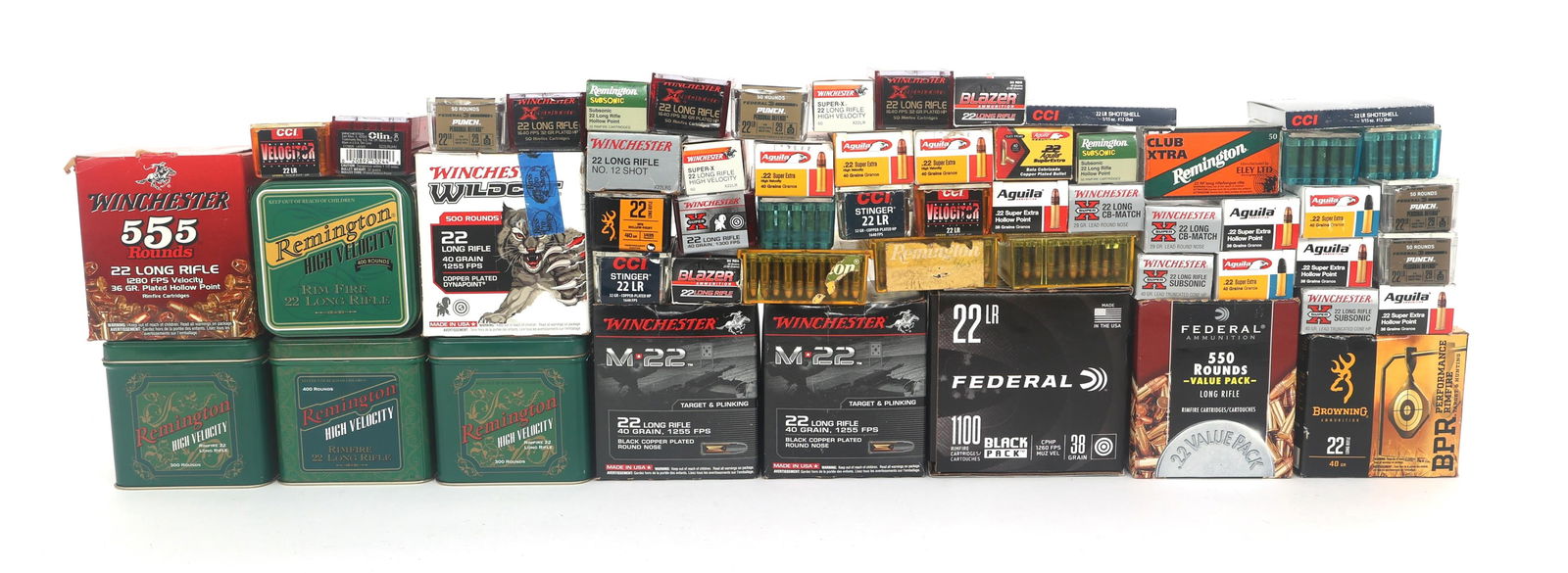 22 LR CALIBER RIFLE AMMUNITION - 60 POUNDS TGW (1 of 4)