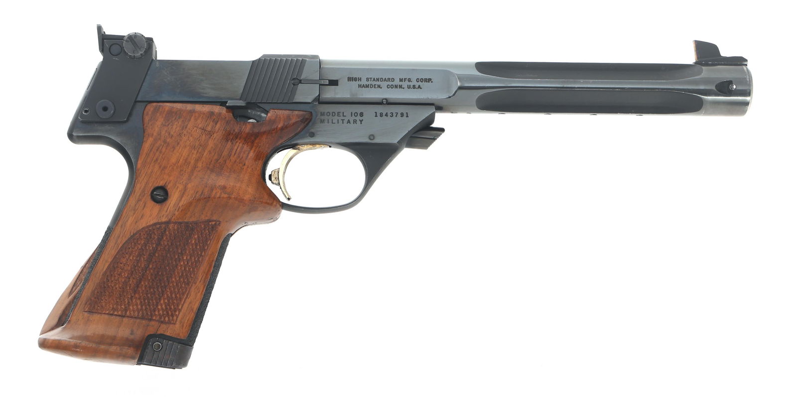 HIGH STANDARD MODEL 106 MILITARY .22 LR CAL PISTOL (1 of 15)