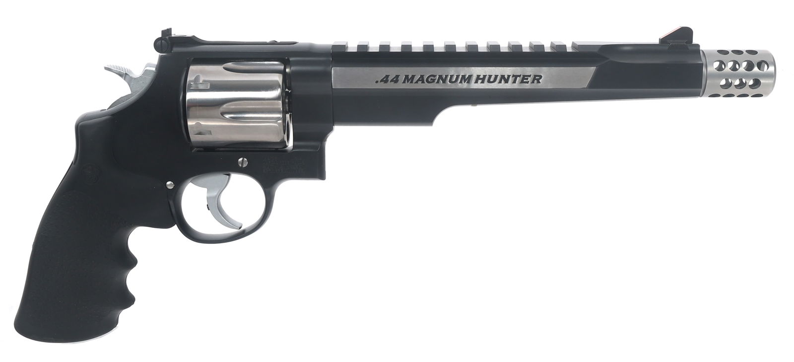 S&W PC MODEL 629-7 .44 REM MAG CALIBER REVOLVER: S&W PC MODEL 629-7 .44 REM MAG CALIBER REVOLVER Smith & Wesson Performance Center Model 629-7 .44 Rem Magnum caliber double action revolver. Matte black finish. Ramp front sight. Adjustable rear sight