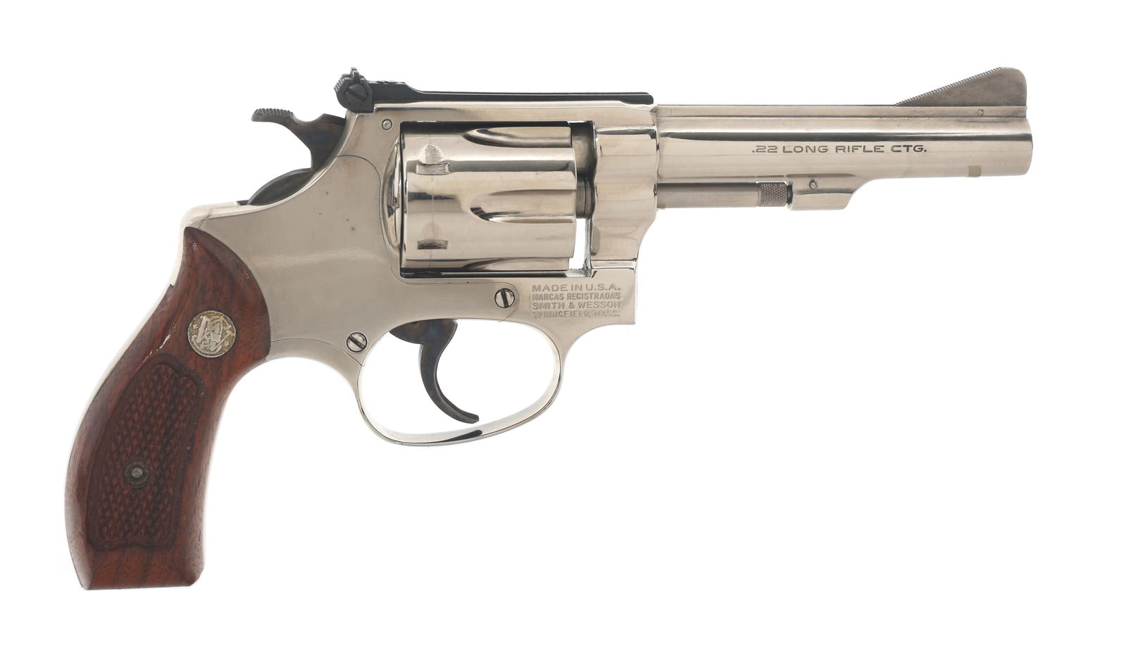 SMITH & WESSON MODEL 34-1 .22 LR CAL DA REVOLVER (1 of 13)