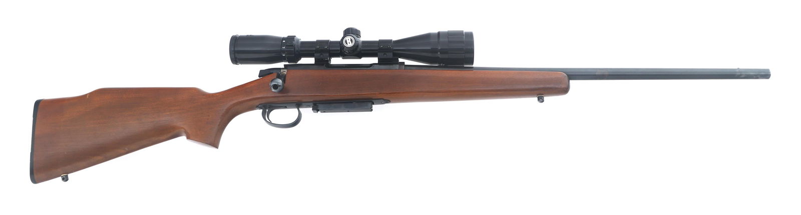 REMINGTON MODEL 788 .308 CALIBER RIFLE: REMINGTON MODEL 788 .308 CALIBER RIFLE Remington Model 788 .308 Win caliber bolt action rifle. Blued finish. Bushnell 4-12 power scope with duplex reticle. Wood stock. One magazine. Caliber / Gauge 30