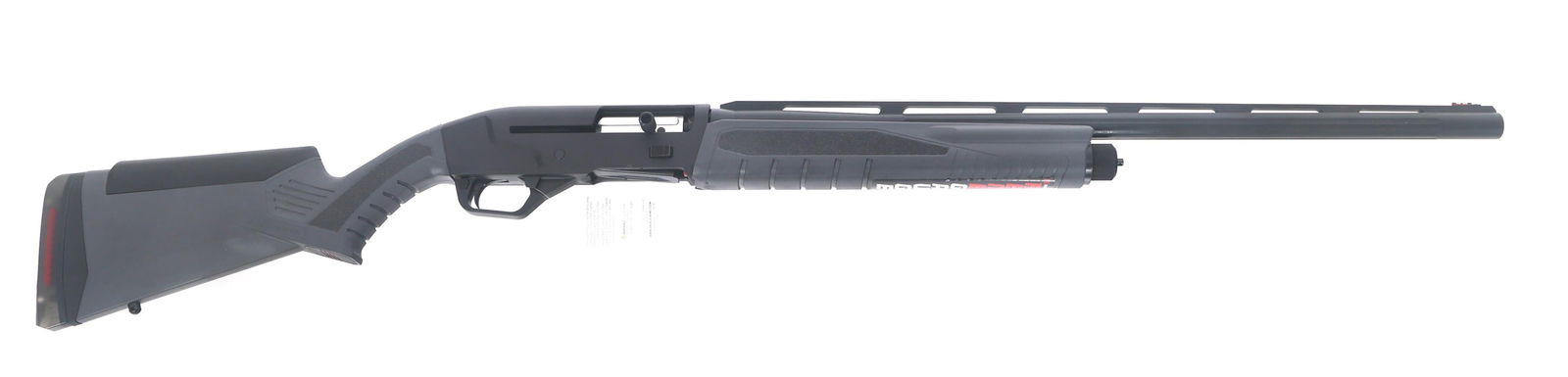 SAVAGE RENEGAUGE 12 GAUGE SEMI AUTO SHOTGUN: SAVAGE RENEGAUGE 12 GAUGE SEMI AUTO SHOTGUN Savage Model Renegauge 12 gauge semi automatic shotgun. Red fiber optic front sight. Composite stock. Recoil pad. Hard case with owner's literature. Caliber