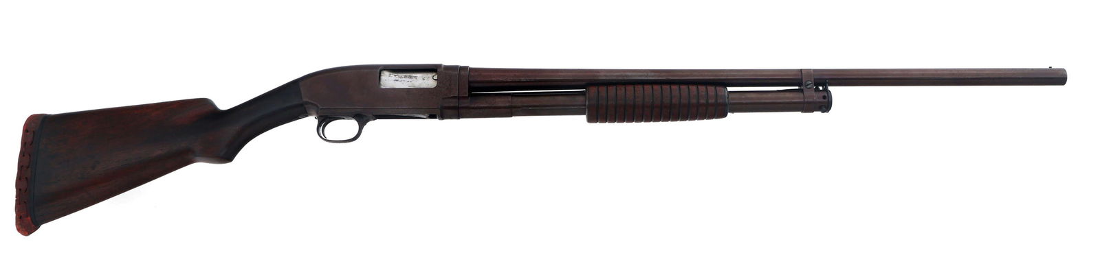 WINCHESTER MODEL 1912 16 GAUGE SHOTGUN: WINCHESTER MODEL 1912 16 GAUGE SHOTGUN Winchester Model 1912 16 gauge pump shotgun. Fixed Improved Modified choke. Bead front sight. Wood stock with rubber butt pad. Caliber / Gauge 16 Barrel Length: