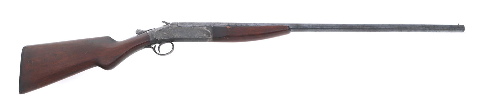 CRESCENT ARMS EXCEL 16 GAUGE SHOTGUN: CRESCENT ARMS EXCEL 16 GAUGE SHOTGUN Crescent Arms Model Excel 16 gauge single shot break over shotgun. Blued finish. Fixed Full choke. Bead front sight. Wood stock with plastic butt plate. Caliber /