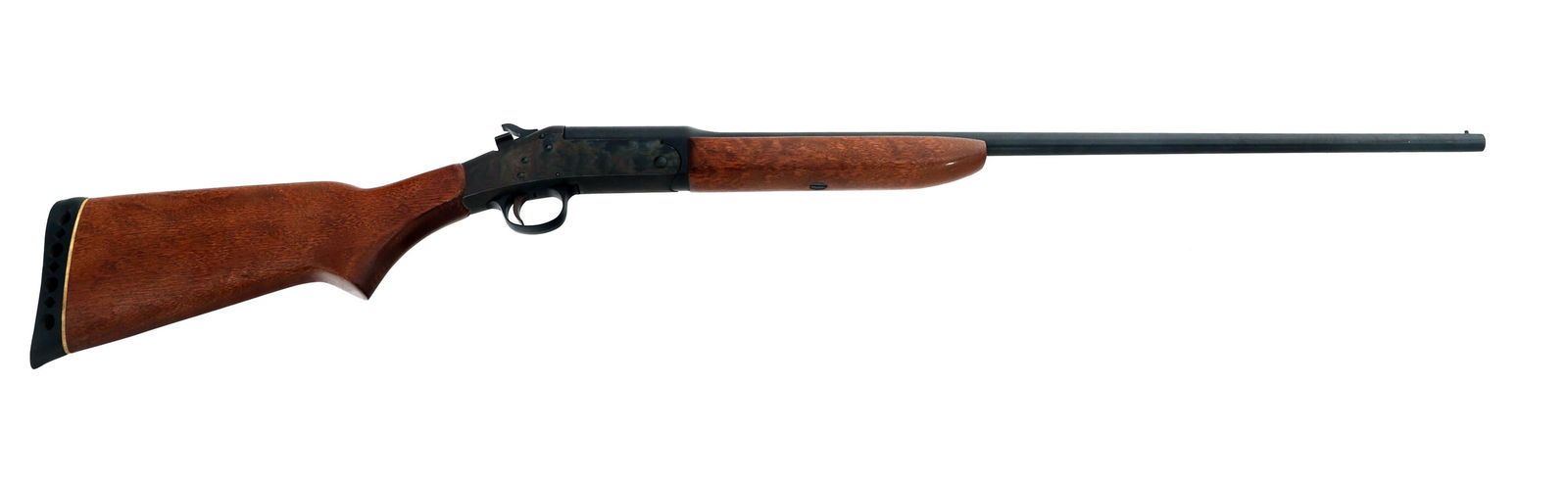 HARRINGTON & RICHARDSON TOPPER 490 .410 SHOTGUN: HARRINGTON & RICHARDSON TOPPER 490 .410 SHOTGUN Harrington & Richardson Topper Jr 490 .410 gauge break over shotgun. 3" shells. Fixed Full choke. Blued finish on barrel. Case hardened receiver. Bead f