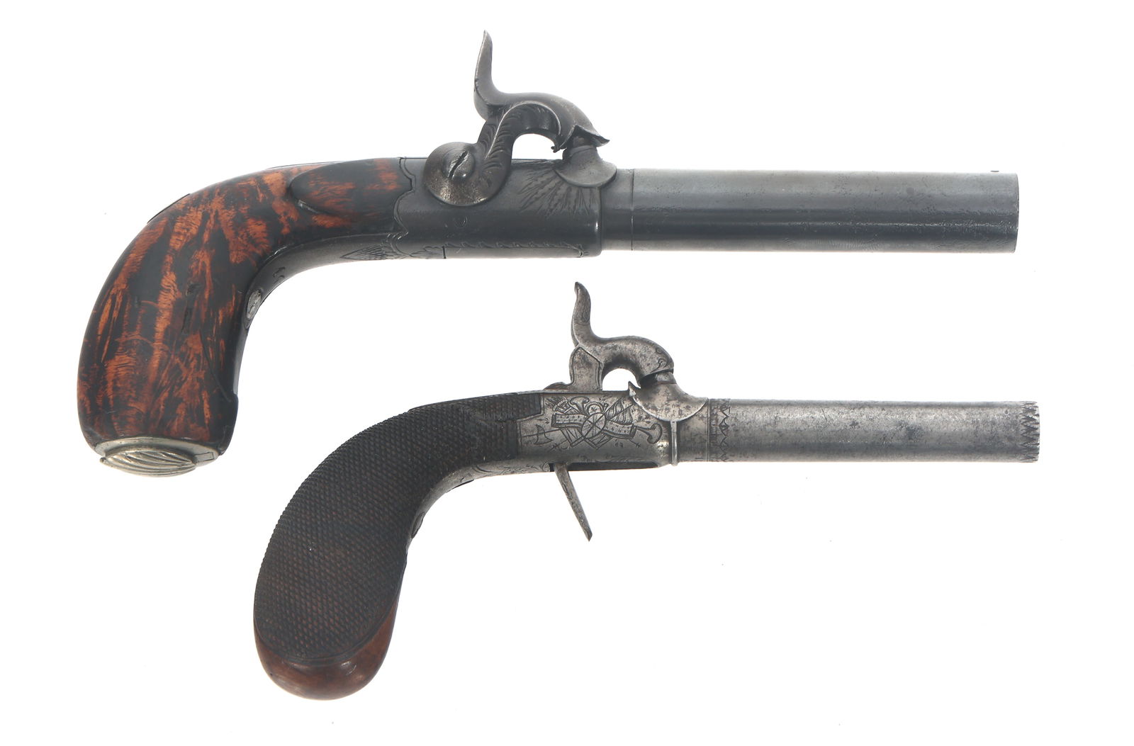BELGIAN FOLDING TRIGGER PERCUSSION PISTOLS (1 of 5)