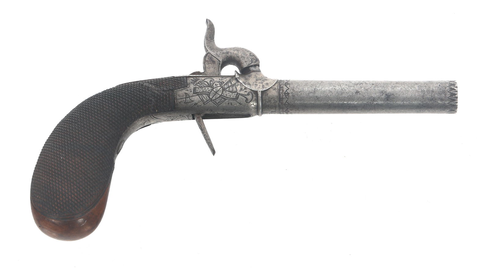 BELGIAN FOLDING TRIGGER PERCUSSION PISTOLS - 2