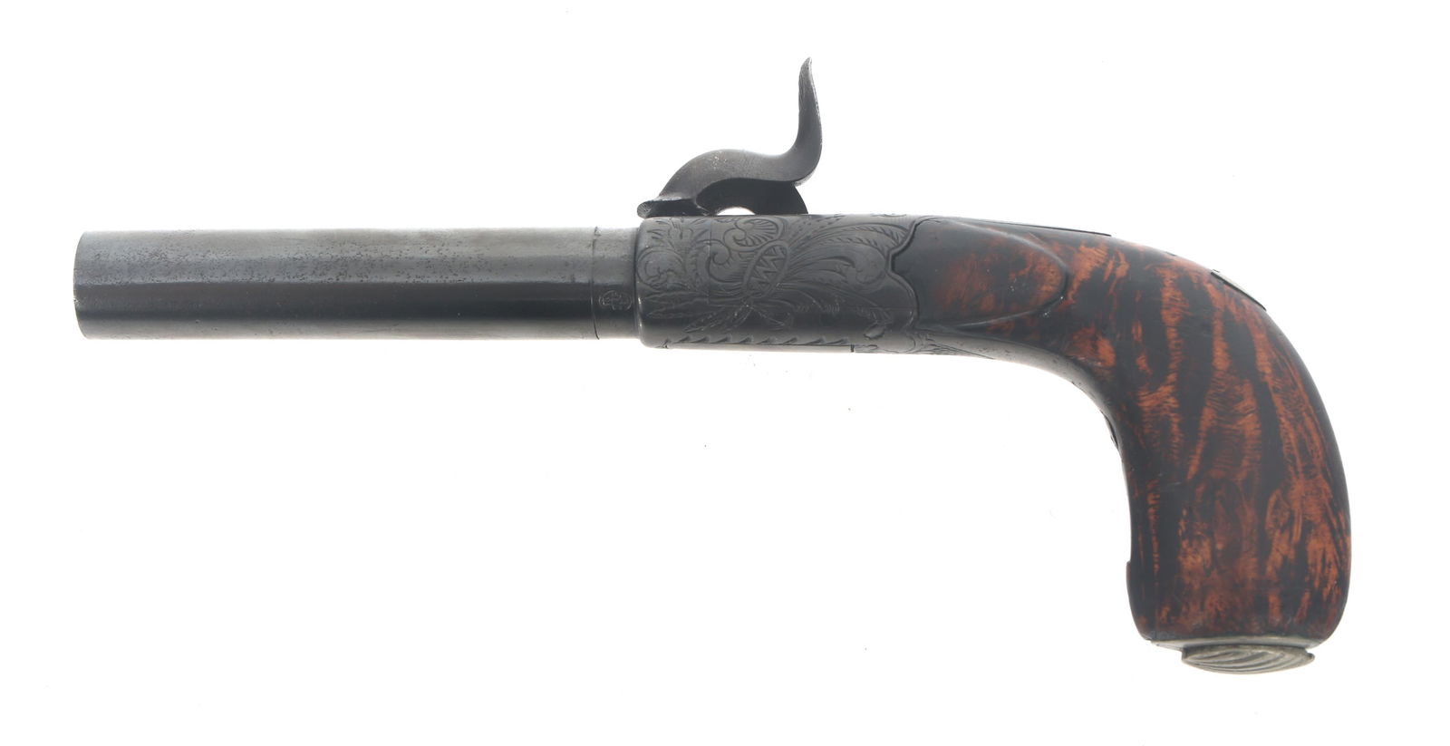 BELGIAN FOLDING TRIGGER PERCUSSION PISTOLS - 5