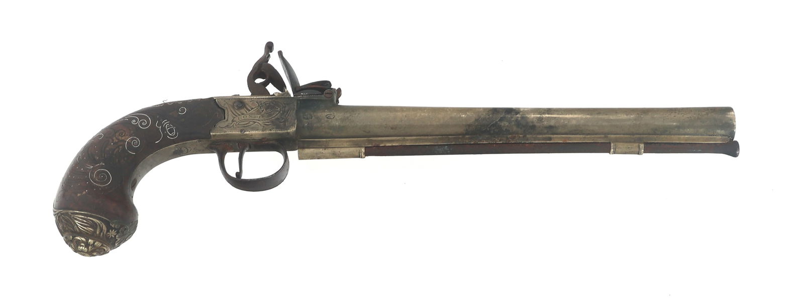 KETLAND & CO 16 BORE BRASS BOXLOCK PISTOL (1 of 10)