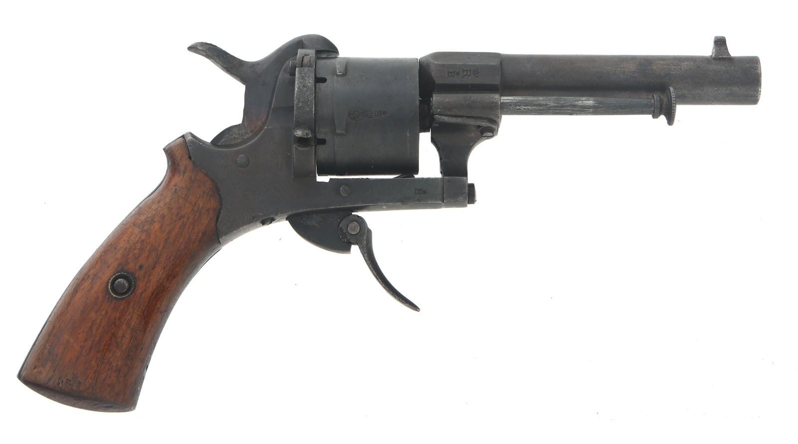 BELGIAN PINFIRE 7.65mm FOLDING TRIGGER REVOLVER (1 of 14)