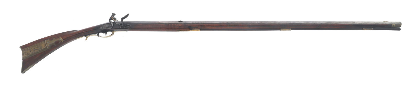FULL STOCK 52 CALIBER FLINTLOCK PENNSYLVANIA RIFLE (1 of 11)