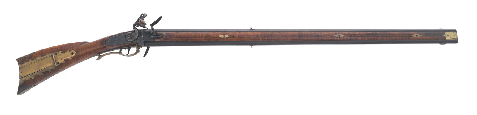 J DERR .45 CAL FLINTLOCK SWIVEL PENNSYLVANIA RIFLE (1 of 11)