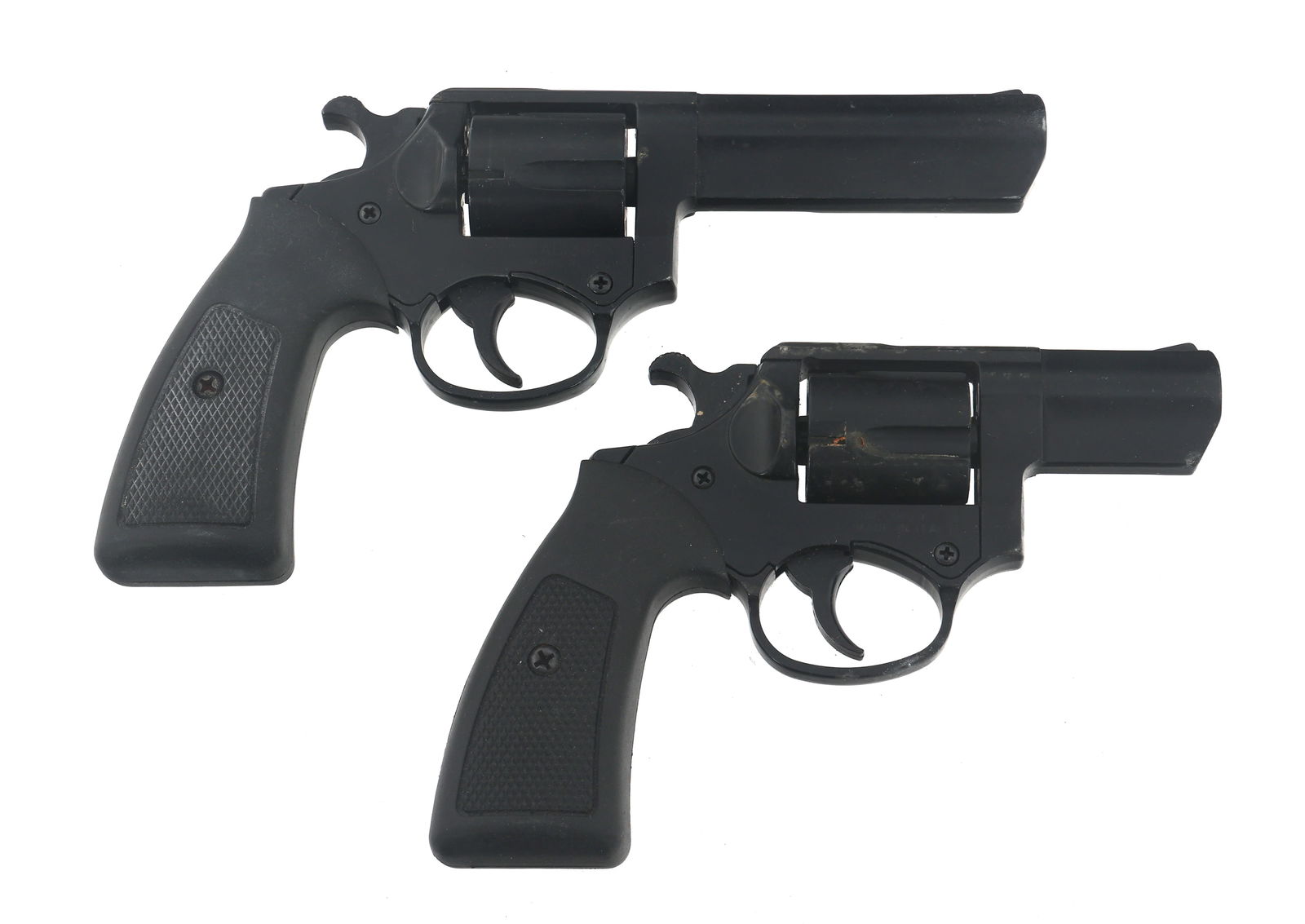 KIMAR MODELS COMPETITIVE & POWER STARTER PISTOLS: KIMAR MODELS COMPETITIVE & POWER STARTER PISTOLS Kimar Models Competitive & Power starter pistols. A) Kimar Model Competitive blank firing starter pistol. Black finish. Blocked 2.25" barrel. Five