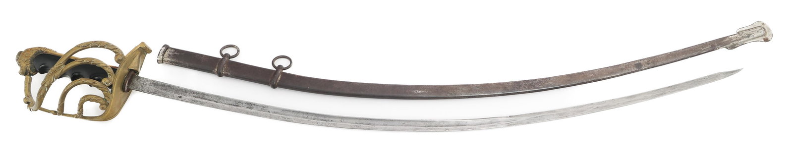 WWI ITALIAN MODEL 1903 BERSAGLIERI OFFICER SWORD: WWI ITALIAN MODEL 1903 BERSAGLIERI OFFICER SWORD WWI Italian Model 1903 Bersaglieri Officer Sword. Single edged, curved blade. Double acid etched with floral and patriotic patterns. Maker mark on the