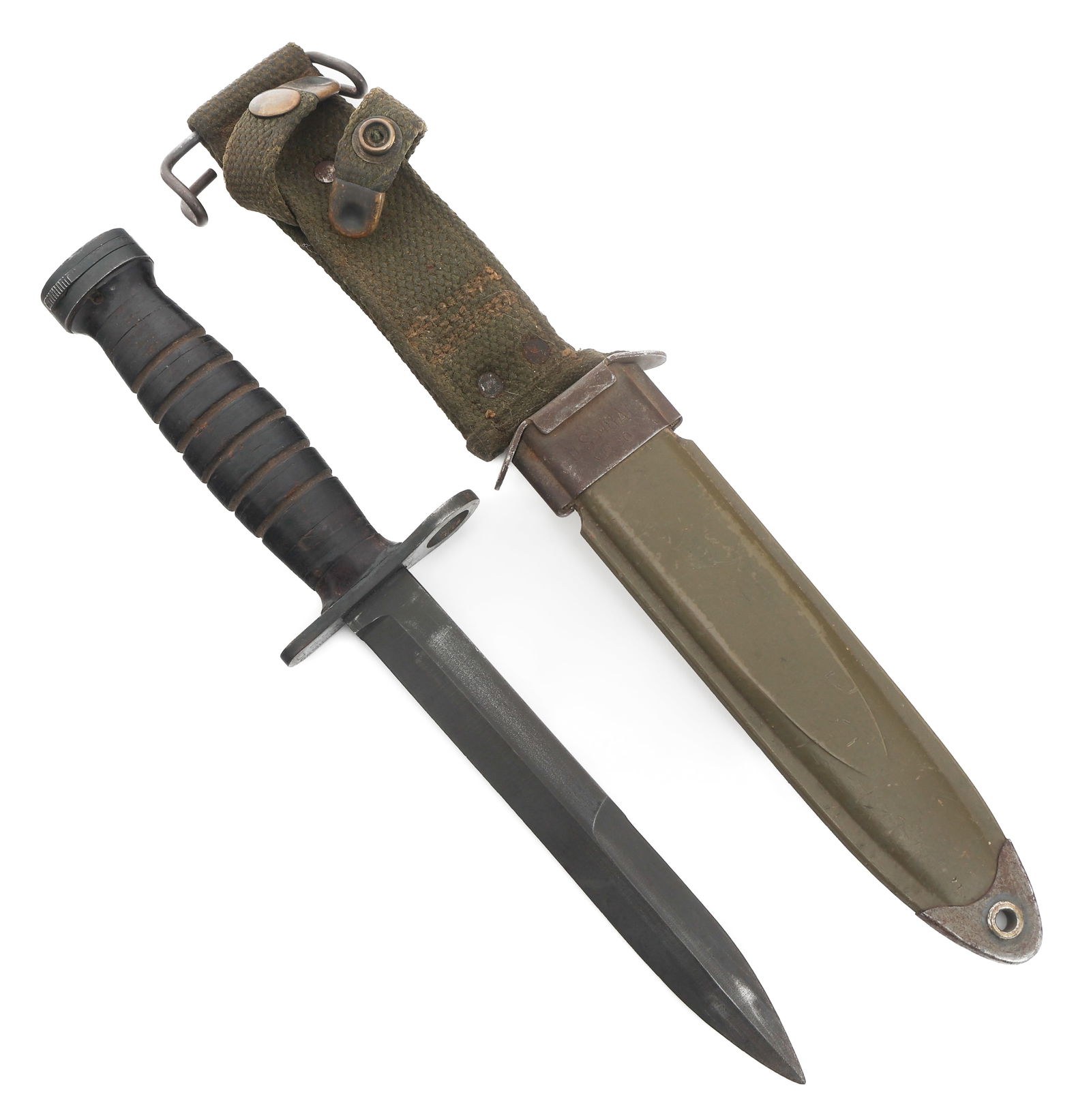 WWII US M4 BAYONET by CAMILLUS WITH SCABBARD (1 of 16)