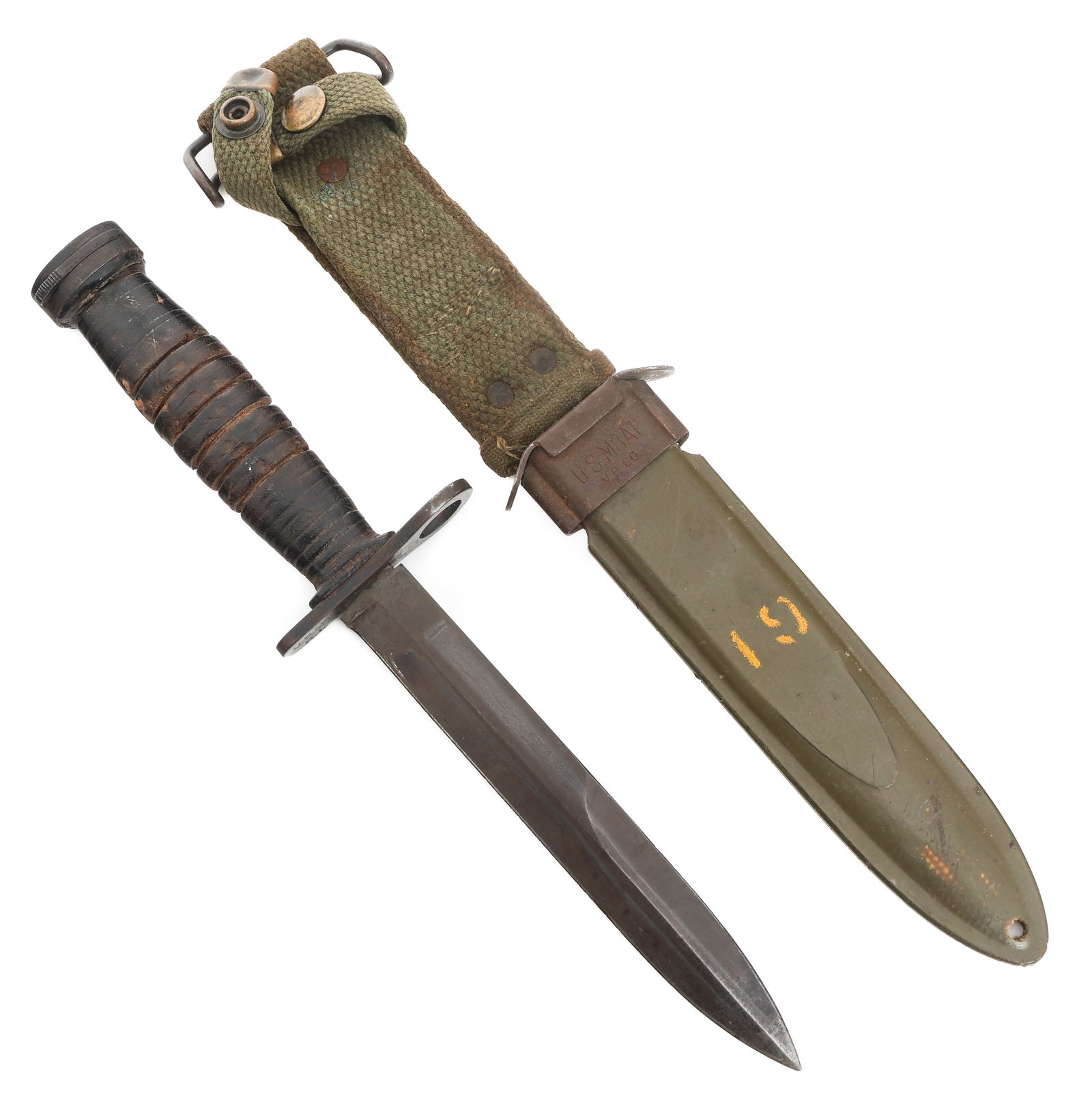 WWII US M4 BAYONET by KINFOLKS WITH SCABBARD (1 of 17)