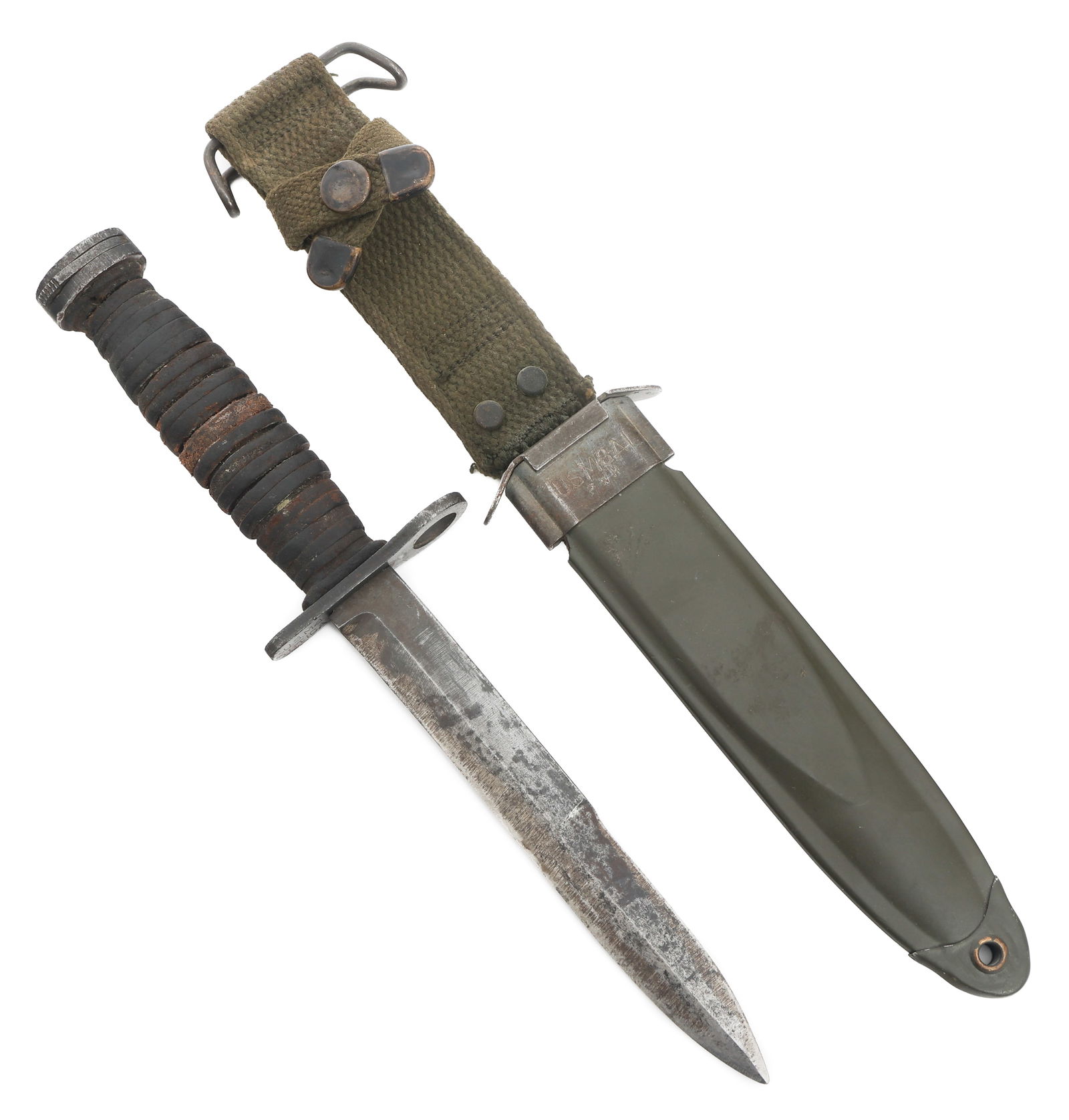WWII US M4 BAYONET by UTICA WITH SCABBARD (1 of 16)