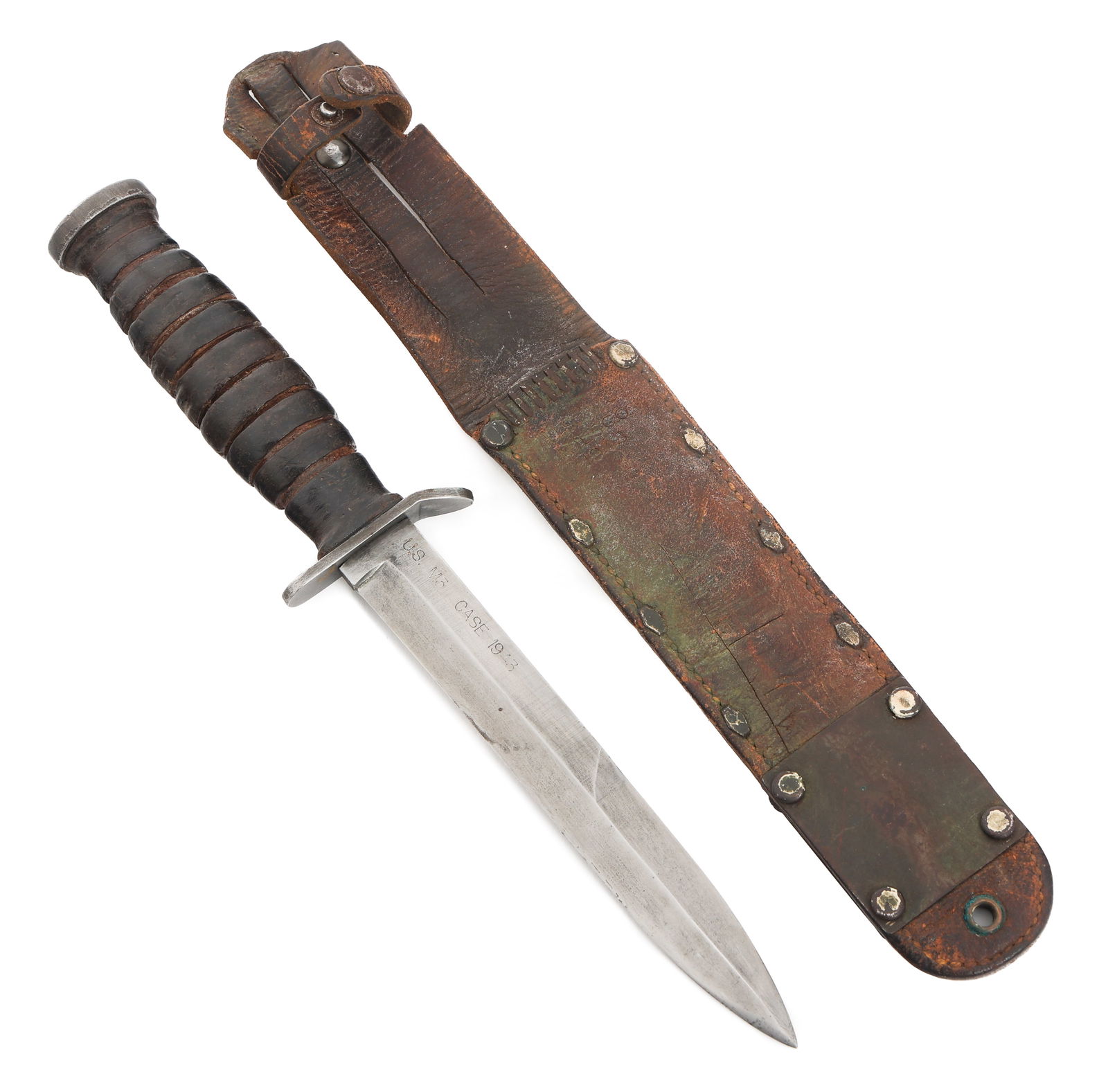 WWII US ARMY M3 FIGHTING KNIFE by CASE 1943 (1 of 16)