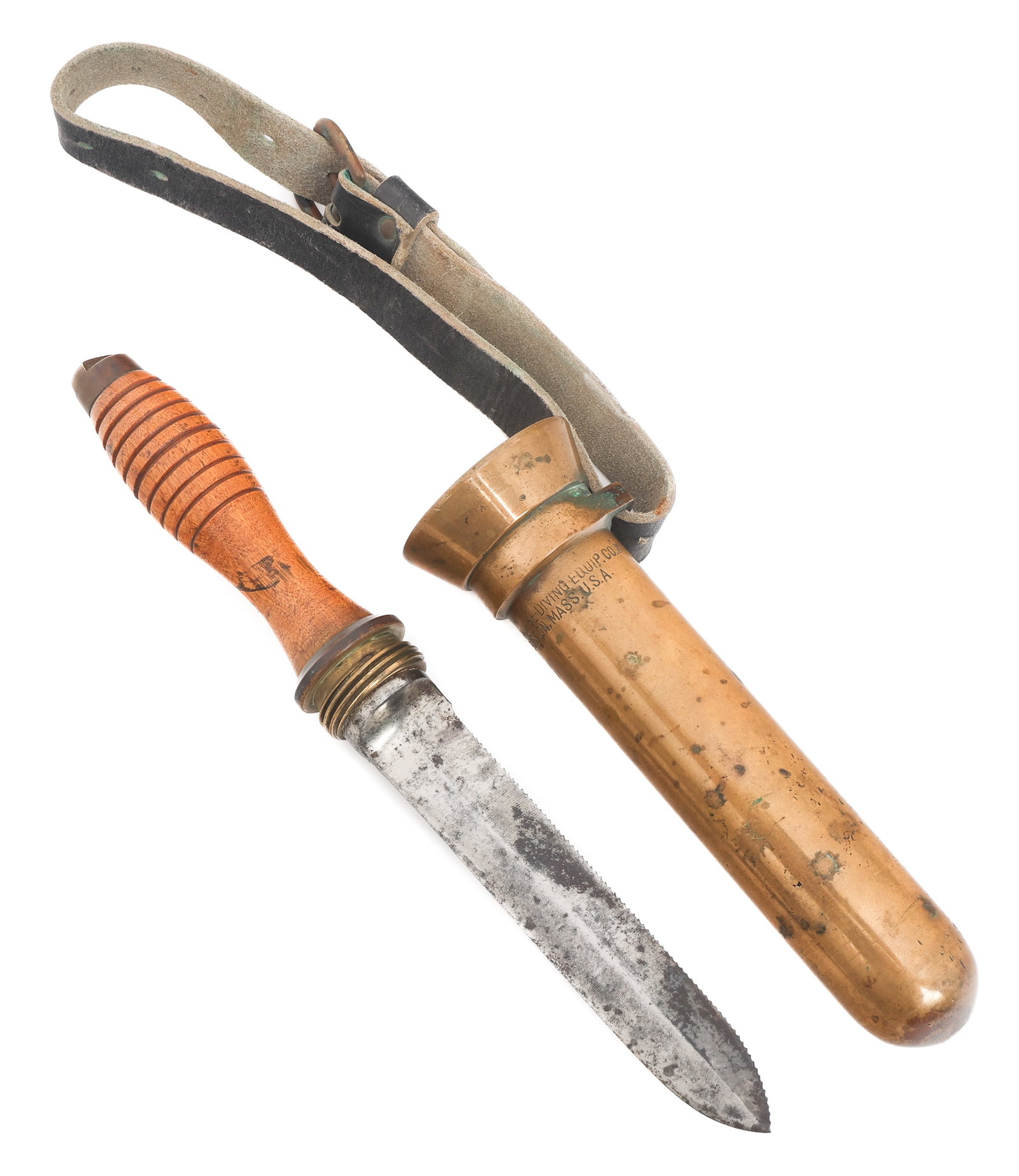 WWII US NAVY MARK V DIVERS KNIFE by MORSE (1 of 17)