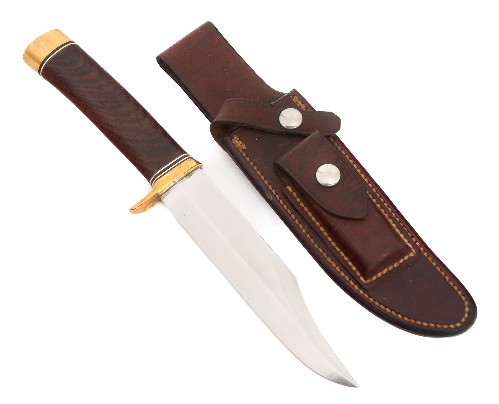 RANDALL MODEL 12 - 6" SPORTSMAN KNIFE: RANDALL MODEL 12 - 6" SPORTSMAN KNIFE Randall Model 12 - 6" Sportsman Knife. Single edged, stainless steel bright blade with maker mark of Randall Made Orlando, Fla stamped near the ricasso. Marked st