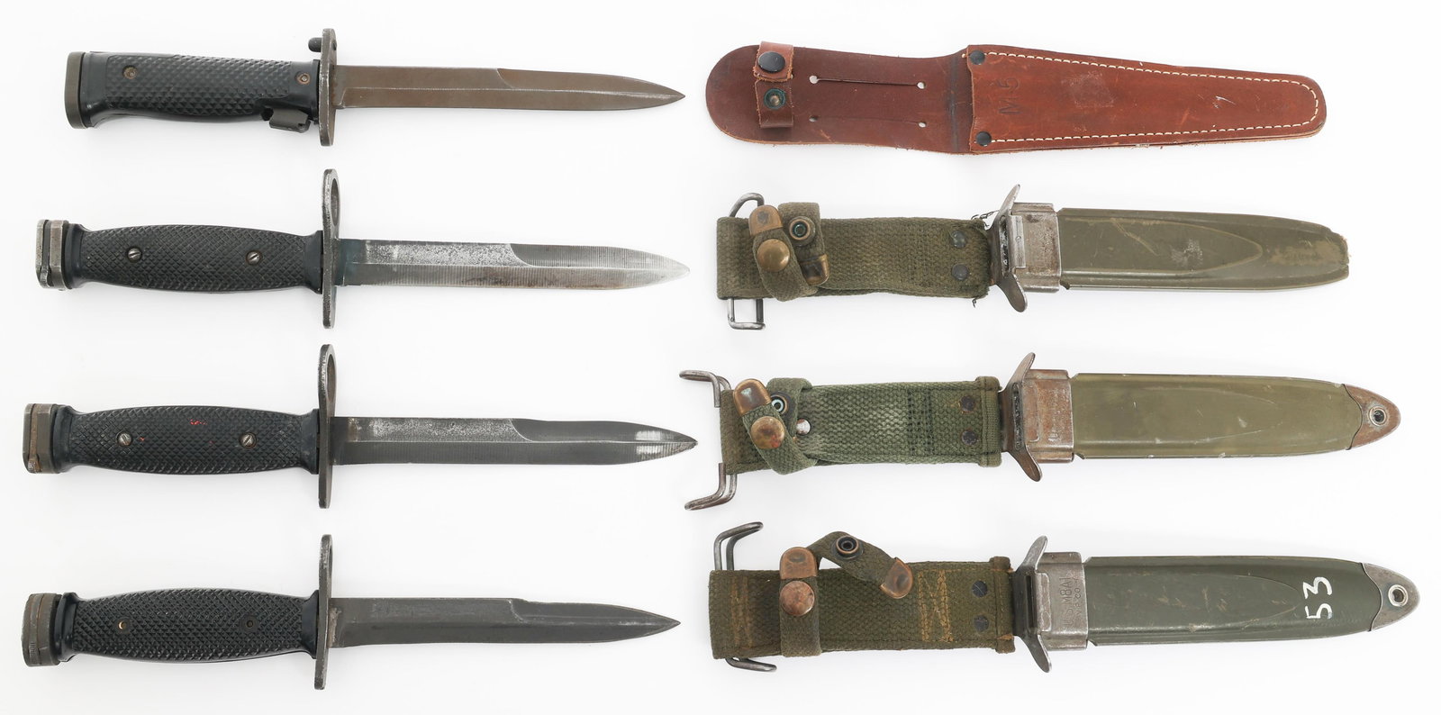 US M4, M5A1 & M7 BAYONETS WITH SCABBARDS (1 of 15)