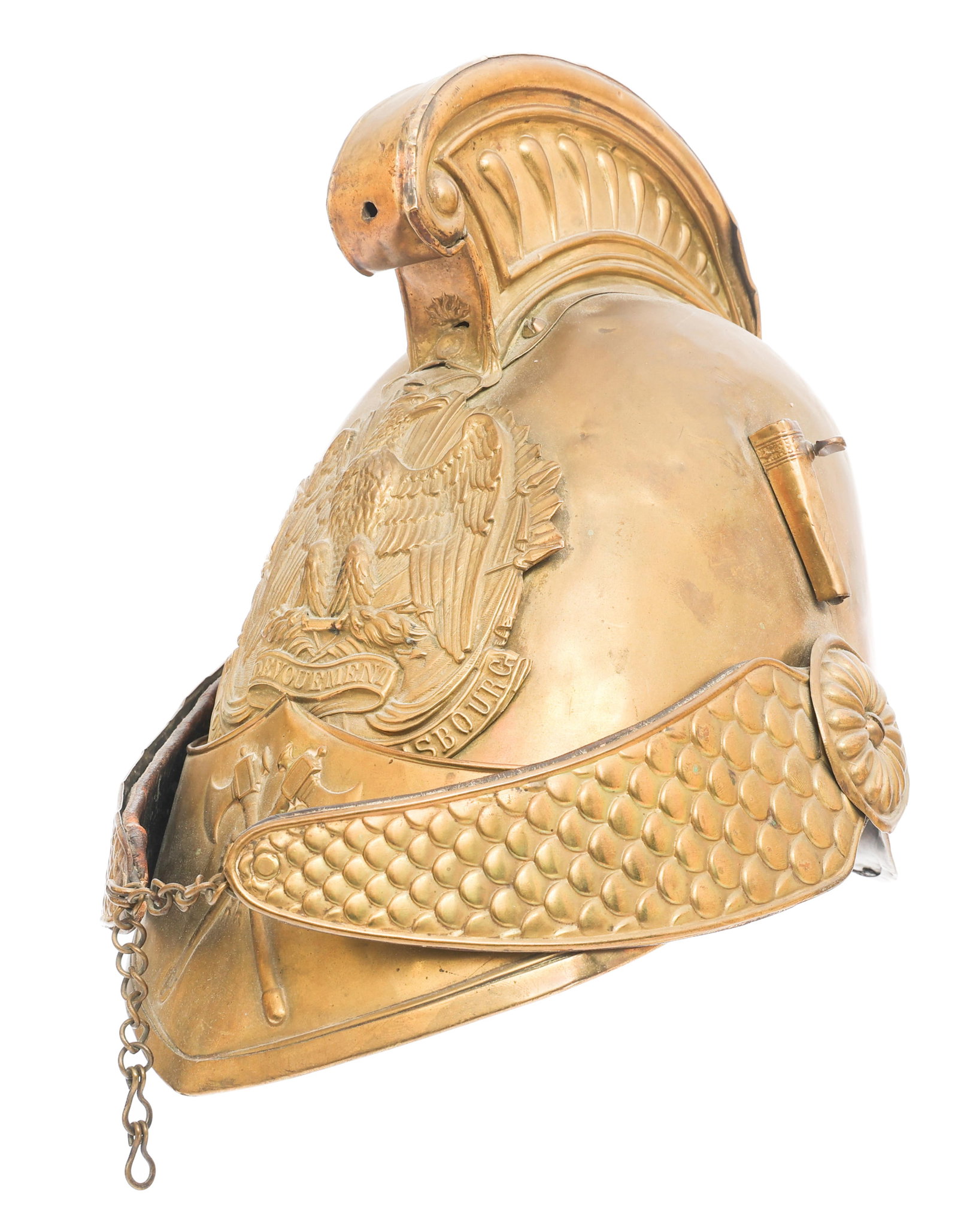 FRENCH 2nd EMPIRE FIREMAN BRASS HELMET (1 of 13)